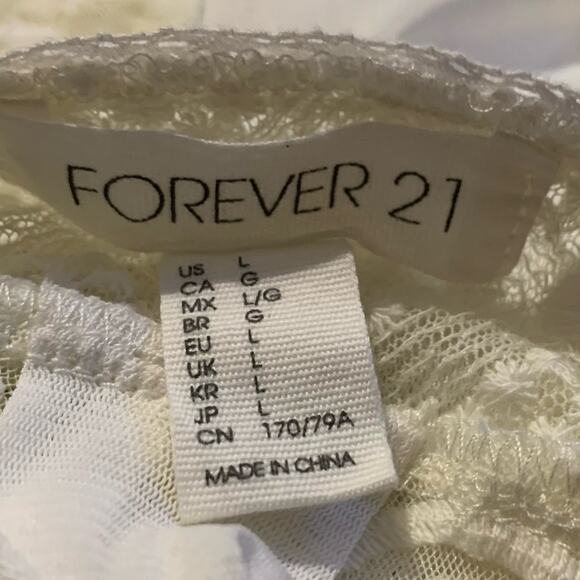 Forever 21 cream white nightgown sz L - Picture 7 of 7